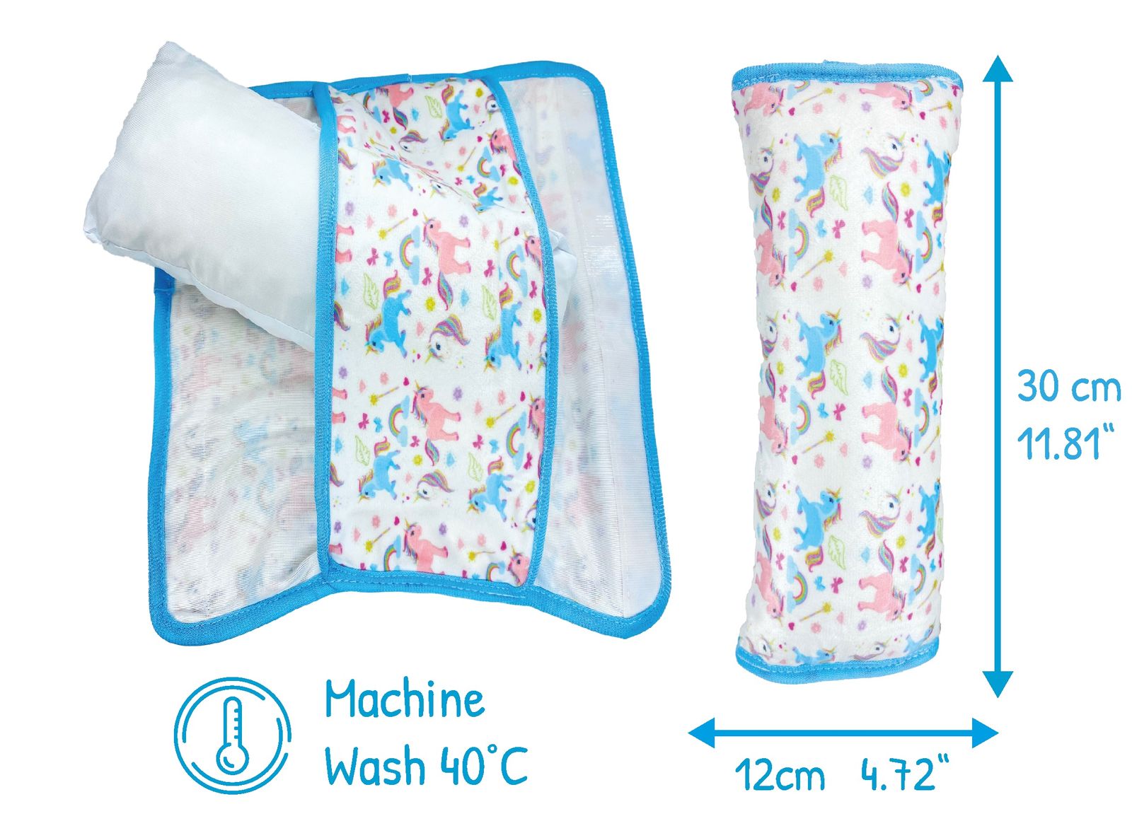 Heckbo Auto Gurt-und Schlafkissen Einhorn-Design