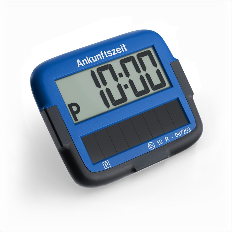 Needit Park Micro Solar solarbetriebene Parkscheibe Schwarz & Blau Set