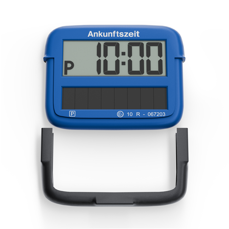 Needit Park Micro Solar solarbetriebene Parkscheibe Schwarz & Blau Set