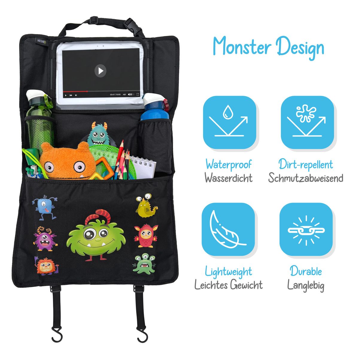 Heckbo Auto Organizer Monster-Design
