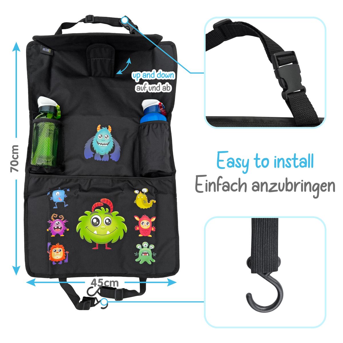 Heckbo Auto Organizer Monster-Design